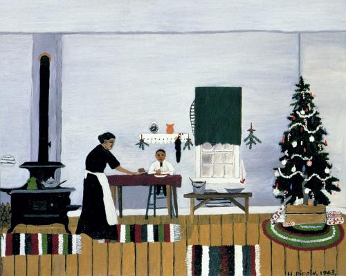 Pippin's painting, Christmas Morning Breakfast. You can see this 1945 work at the Cincinnati Art Museum. Don't worry, I checked!